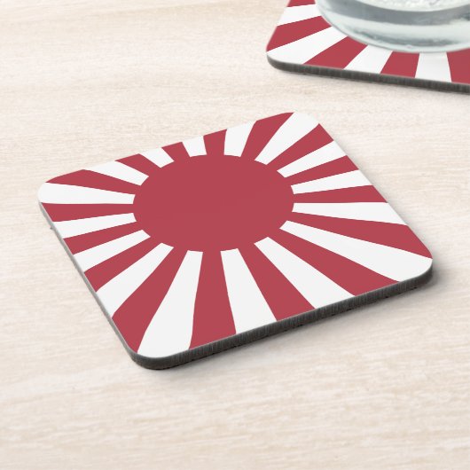 Japan Imperial steigende Sonnenflagge, Edo to W2 Getränkeuntersetzer (Linke Seite)