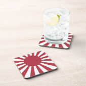 Japan Imperial steigende Sonnenflagge, Edo to W2 Getränkeuntersetzer (Rechte Seite)