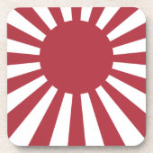 Japan Imperial steigende Sonnenflagge, Edo to W2 Getränkeuntersetzer (Vorderseite)