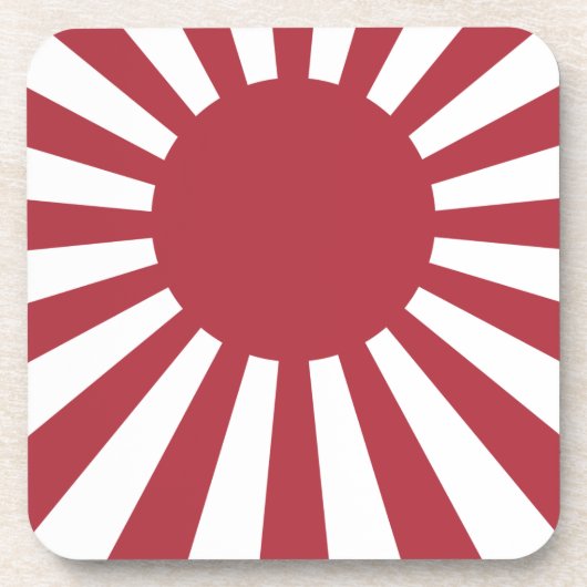 Japan Imperial steigende Sonnenflagge, Edo to W2 Getränkeuntersetzer (Vorderseite)