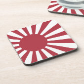 Japan Imperial steigende Sonnenflagge, Edo to W2 Getränkeuntersetzer (Linke Seite)