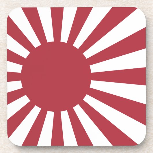 Japan Imperial steigende Sonnenflagge, Edo to W2 Getränkeuntersetzer (Vorderseite)