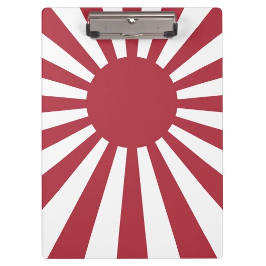 Japan Imperial steigende Sonnenflagge, Edo to W2 Klemmbrett (Vorderseite)