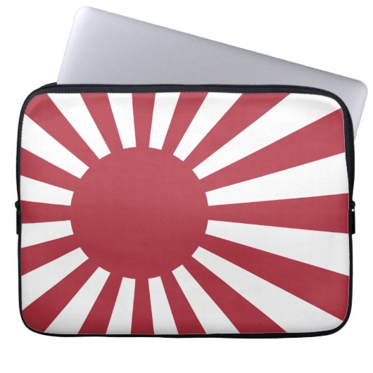Japan Imperial steigende Sonnenflagge, Edo to W2 Laptopschutzhülle (Vorderseite)
