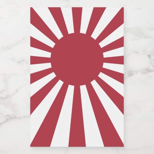 Japan Imperial steigende Sonnenflagge, Edo to W2 Lebensmitteletikett (Einzelnes Label)