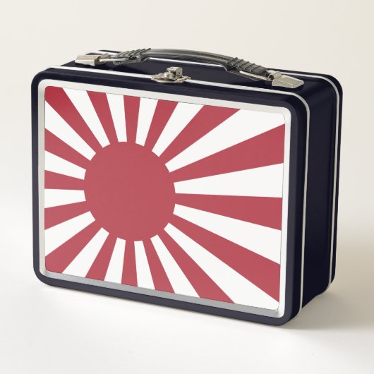 Japan Imperial steigende Sonnenflagge, Edo to W2 Metall Brotdose (Vorderseite)