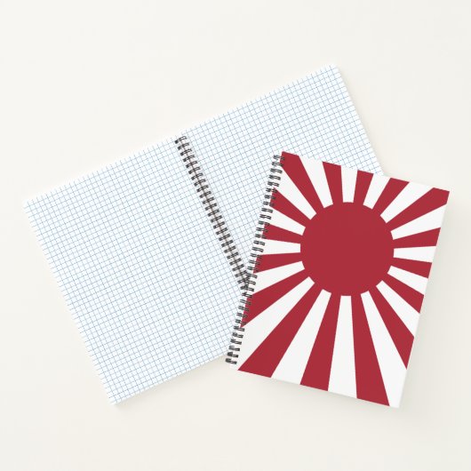 Japan Imperial steigende Sonnenflagge, Edo to W2 Notizblock (Innenseite)