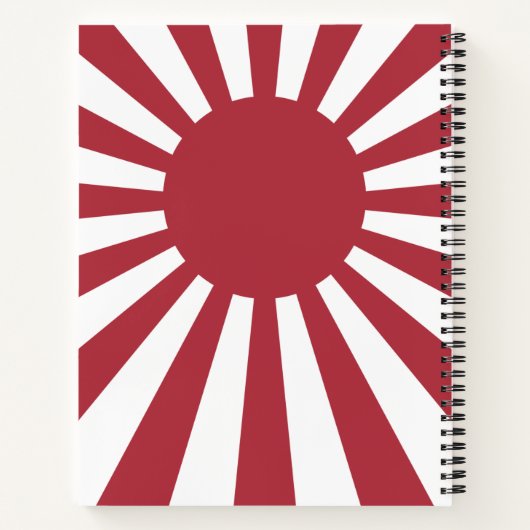 Japan Imperial steigende Sonnenflagge, Edo to W2 Notizblock (Rückseite)