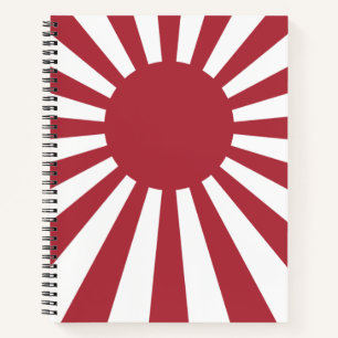 Japan Imperial steigende Sonnenflagge, Edo to W2 Notizblock