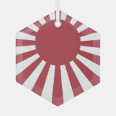 Japan Imperial steigende Sonnenflagge, Edo to W2 Ornament Aus Glas (Vorderseite)