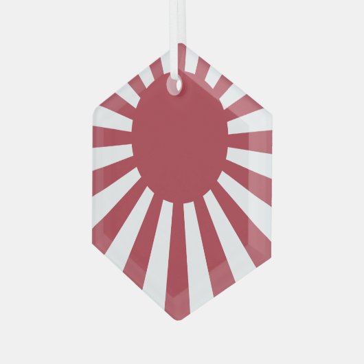 Japan Imperial steigende Sonnenflagge, Edo to W2 Ornament Aus Glas (Vorderseite Links)