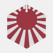 Japan Imperial steigende Sonnenflagge, Edo to W2 Ornament Aus Glas (Rückseite)