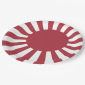 Japan Imperial steigende Sonnenflagge, Edo to W2 Pappteller (Schrägansicht)