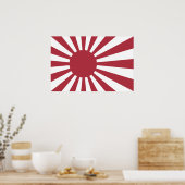 Japan Imperial steigende Sonnenflagge, Edo to W2 Poster (Küche)
