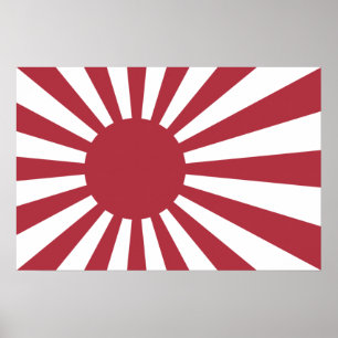 Japan Imperial steigende Sonnenflagge, Edo to W2 Poster