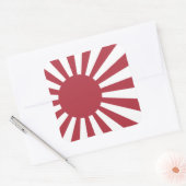 Japan Imperial steigende Sonnenflagge, Edo to W2 Quadratischer Aufkleber (Umschlag)