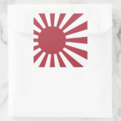 Japan Imperial steigende Sonnenflagge, Edo to W2 Quadratischer Aufkleber (Tasche)