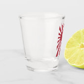 Japan Imperial steigende Sonnenflagge, Edo to W2 Schnapsglas (Links)