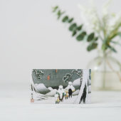 Japan in der Schnee-Visitenkarte Visitenkarte (Stehend Vorderseite)