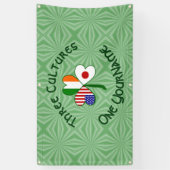 Japan Irland USA Kleeblatt Flag Personalisiert Banner (Vertikal)