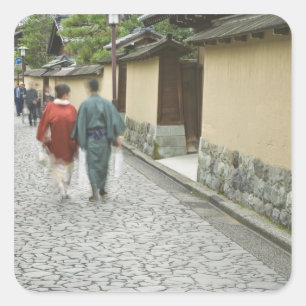 Japan, Ishikawa, Kanazawa, Buke Yashiki District Quadratischer Aufkleber