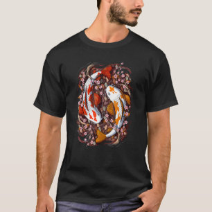 Japan Japan Koi Karpfen Nishikigoi Fisch Kirschblü T-Shirt