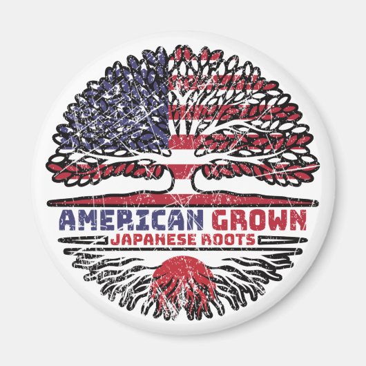 Japan Japan USA USA USA Vereinigte Staaten Tree Magnet (Vorne)