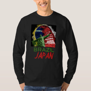 Japan Japanisch Brasilien Brasilianische Flagge Pr T-Shirt