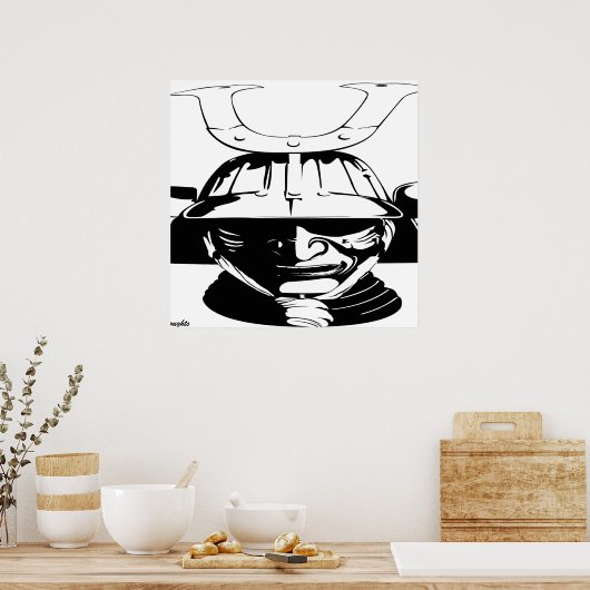 Japan - Japanisch Samurai Warrior Art Print Poster (Küche)