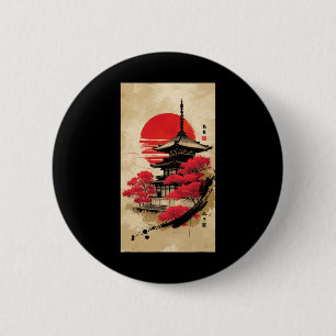 Japan Japanisch Tokyo Shrine Tempel Button