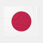 Japan - japanische Flagge - Hinomaru Fleecedecke (Vorderseite (Horizontal))