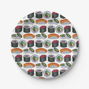 Japan japanische Küche Sushi Maki Rolls Restaurant Pappteller