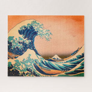 Japan - Japanische Kunst (Die große Welle vor Kana Puzzle