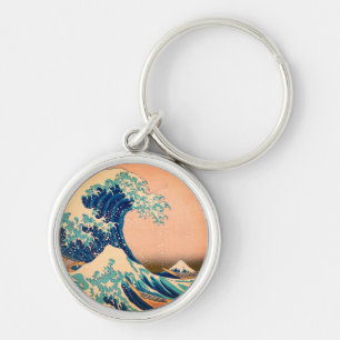 Japan - Japanische Kunst (Die große Welle vor Kana Schlüsselanhänger