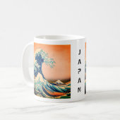 Japan - Japanische Kunst (Große Welle vor Kanagawa Kaffeetasse (Vorderseite Links)