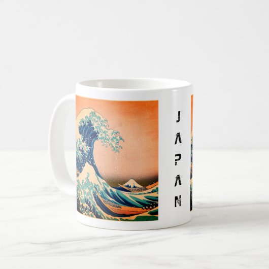 Japan - Japanische Kunst (Große Welle vor Kanagawa Kaffeetasse (Vorderseite Links)
