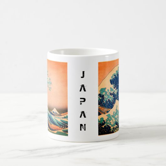 Japan - Japanische Kunst (Große Welle vor Kanagawa Kaffeetasse (Mittel)