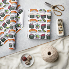 Japan japanische Lebensmittel Sushi Rolls Maki Nig Geschenkpapier