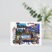 Japan Japanisches Archipel Collage Postkarte (Stehend Vorderseite)