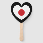 Japan | Japanisches Flaggenherz Fächer (Rückseite)