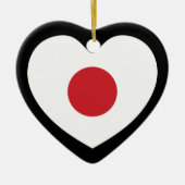 Japan | Japanisches Flaggenherz Keramik Ornament (Vorne)