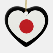 Japan | Japanisches Flaggenherz Keramik Ornament (Hinten)