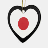 Japan | Japanisches Flaggenherz Keramik Ornament (Links)
