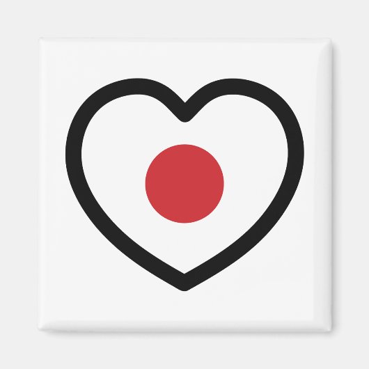 Japan | Japanisches Flaggenherz Magnet (Vorne)