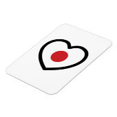 Japan | Japanisches Flaggenherz Magnet (Linke Seite)