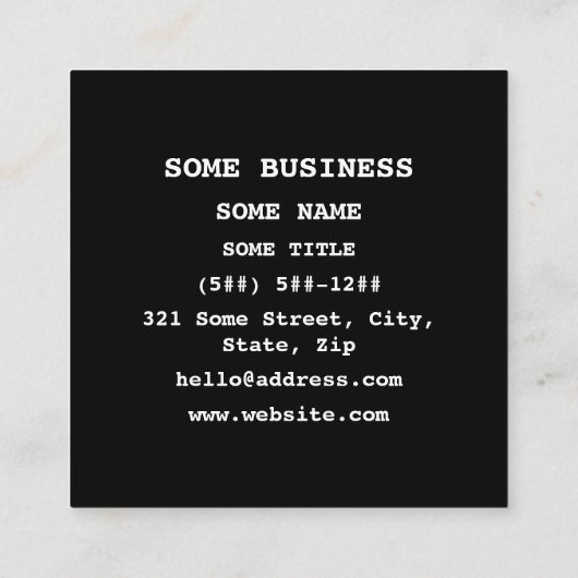 Japan | Japanisches Flaggenherz Quadratische Visitenkarte (Rückseite)