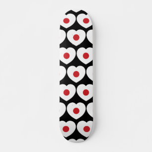 Japan Japanisches Flaggenherz Skateboard