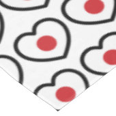Japan | Japanisches Flaggenherz Tischdecke (Schrägansicht)