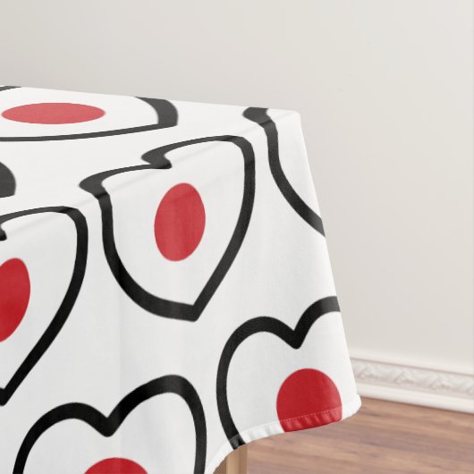 Japan | Japanisches Flaggenherz Tischdecke (Beispiel)
