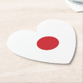 Japan | Japanisches Flaggenherz Untersetzer (angewinkelt)